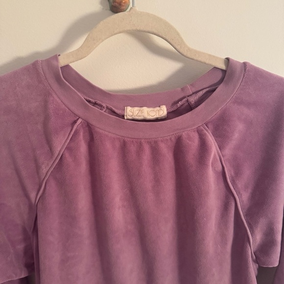 SUZIE KONDI Purple Plum Saba Raglan Top in Velour - Picture 2 of 5